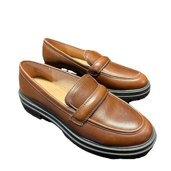 Madewell Shoes - Madewell The Bradley Lugsole Brown Leather Loafer Ladies Women’s Size 9 NG674